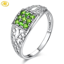 Stock Clearance Natural Genuine Chrome Diopside Sterling Silver Rings Classic Un - £23.50 GBP