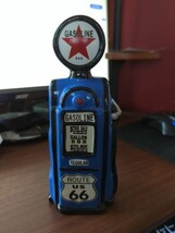 Route 66 Gasoline pump ceramic coin bank - $13.55 CAD