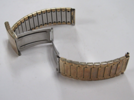 Vintage 1/50th 10K RGP Tops Stainless Bottom Caps Speidel USA Watch BAND Only - £55.12 GBP