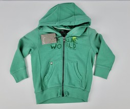 Jean Bourget Green Hooded Knit Full Zip Jacket Size 23M Imagine World NEW w/TAGS - £15.73 GBP