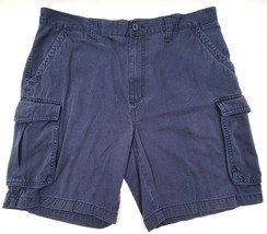 Croft &amp; Barrow Men&#39;s Shorts Dark Blue Size 36 Cargo Short Pants Length 20&quot; - £12.64 GBP