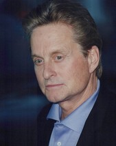 Michael Douglas handsome in blue shirt and jacket vintage 8x10 inch photo - $12.99