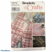 Simplicity Pattern 7074 Crafts Vest Placemats Pillow Purse Vintage 1996 Uncut FF - $9.99