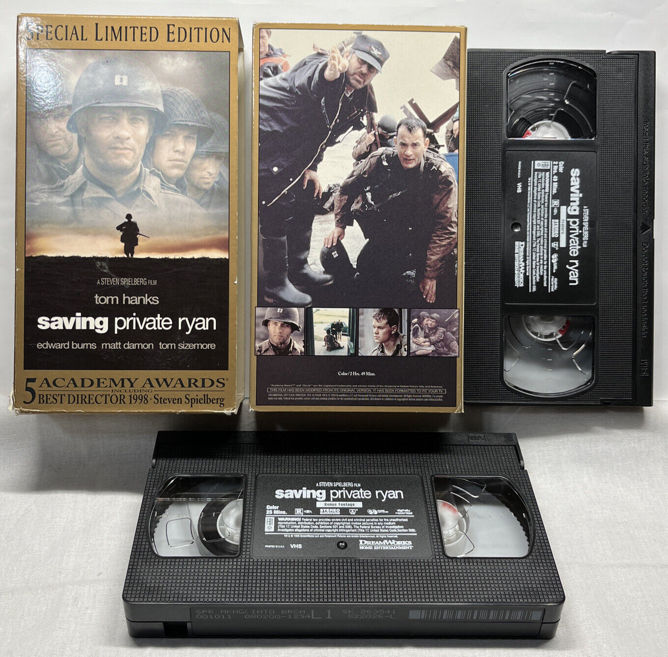 Primary image for Saving Private Ryan VHS 2 Tape Set Special Limited Edition Matt Damon Tested