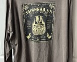 Savannah Isle of Voodoo Brown Long Sleeved T shirt Mens XL - $15.83