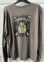 Savannah Isle of Voodoo Brown Long Sleeved T shirt Mens XL - $15.83
