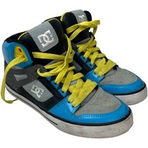 DC Shoe Co. Spartan High WC Blue Yellow Skateboarding 302523 Men&#39;s Size 8 - £29.77 GBP