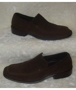 GUCCI Brown Suede Leather Slip On Dress Loafer Shoes Men Size 7 D - $135.26 CAD