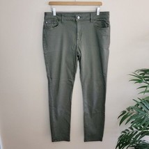 Warp + Weft | JFK New York City Skinny Olive Green Jeans, womens size 32x29 - $48.38