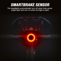 Bike Rear Saddle Light Smart Auto Brake Sensing Light Usb Taillight - £23.97 GBP