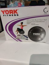 York Exercise Gym Ball Anti-Burst Swiss 55cm 65cm 75cm Fitness Yoga Set - £8.92 GBP