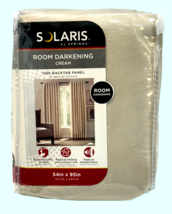 Solaris Room Darkening Panel 54&quot; x 95&quot; Backtab Cream Block 98% Light Reduce Cost - $19.80