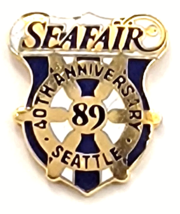 Seafair 1989 Seattle 40th Anniversary Pin Nautical Festival Souvenir Shi... - $12.99