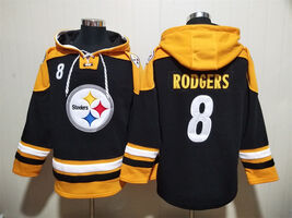 Aaron Rodgers Steelers Black Lace-Up Pullover Hoodie - $79.00
