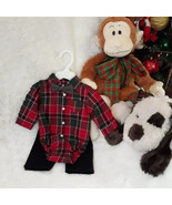 CARTER&#39;S BABY 3pc Plaid Dress Me Up Set, &quot;BABY BOY&quot; (Size 3M) ~ NEW!!! - $19.08