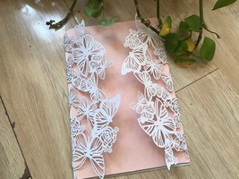 50pcs Pearl white Butterfly laser cut Invitations Cards,Baby Shower invi... - $53.80