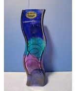 Artist M DRAKSLER Handmade Slovenia Decorative Stained Glass Vase Used  - $39.95