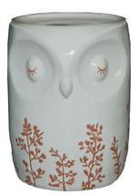 BATH &amp; BODY WORKS WHITE OWL PEDESTAL 3 WICK CANDLE HOLDER NEW Ceramic - £23.71 GBP