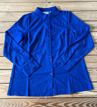 D&amp;Co NWOT Women’s solid button Front shirt size XS blue sf9x2 - £10.12 GBP
