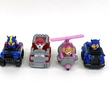 Paw Patrol Lot of 4 Spin Master Vehicles Built In Figures Fire Truck Helicopter - $18.72