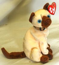Ty Beanie Baby Siam Kitten Cat Beanbag Plush Toy Swing &amp; Tush Tags m - $9.89