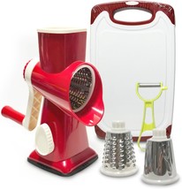 Rotary Cheese Grater Shredder Cheese Grater With 3 Interchangeable Blade... - £40.02 GBP