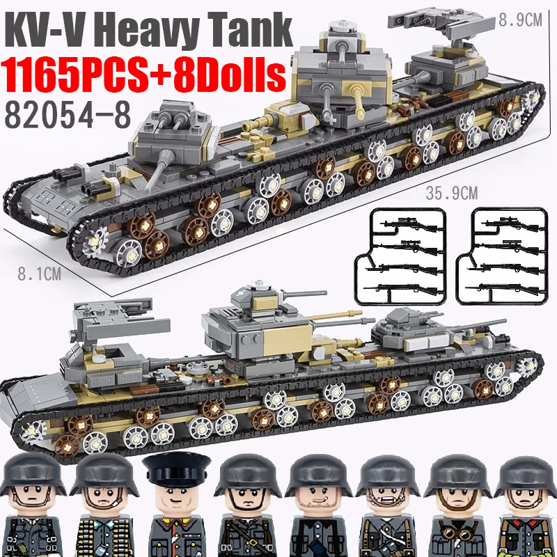 Ermany kv v main battle heavy tank model building blocks soldiers figures army weaapons thumb200