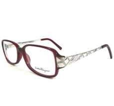 Salvatore Ferragamo Eyeglasses Frames 2664-B 644 Red Silver Crystals 53-15-135 - £51.18 GBP