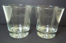 Crown Royal tapered cocktail whiskey glasses x 2 embossed base &amp; logo 8 oz - £8.85 GBP