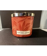 Bath &amp; Body Works Pink Rose And Leather 3 Wick Candle New - €16,15 EUR