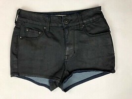 Bullhead Denim Co Womens 0 Extra Dark Blue Wash High Rise Jean Short Shorts  - £7.95 GBP