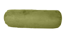 8&quot; X 20&quot; Moss Green Bolster Zippered Microsuede Solid Color Bolster Pillow - £34.77 GBP