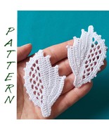 crochet leaf border pattern, openwork motif crochet tutorial PDF, leaf p... - £7.86 GBP