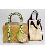 Set of 2 hand woven Seagrass handbags, Straw Bag, Rattan Bag, Boho, Beac... - $115.00