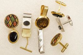 Vintage Mens Jewelry Sarah Coventry Ambassador Oxford Mosaic Cuff Links ... - $24.74