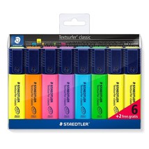 STAEDTLER 364 A WP8 Textsurfer Classic Highlighter Bonus Pack - Assorted Colours - $24.69