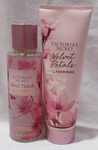 Victoria&#39;s Secret Fragrance Mist &amp; Lotion Set Lot Of 2 Velvet Petals Cashmere - £27.98 GBP