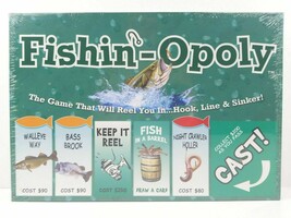 Fishin&#39;-Opoly Fishing Monopoly Board Game Family Friends Fun Entertainme... - £28.39 GBP