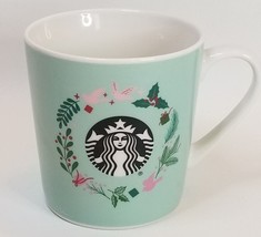 Starbucks 2019 Mint Green Holiday Mug 18oz Coffee Cup Doves Holly Siren - £12.42 GBP