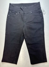 Jag Jeans Pull On Echo Crop Jean Womens 12 Petite Black Classic Fit Stre... - $24.99
