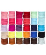 30 Spools Of Faux Leather Laces For Crafts, 2.5Mm Vegan Suede Cord For B... - £30.45 GBP