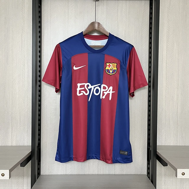  Barcelona ESTOPA G El Clasico Special Edition Home Shirt Jersey 24-25 - $59.95
