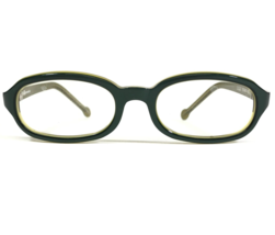 Vintage la Eyeworks Eyeglasses Frames TEXAS 713 Green Yellow Oval 48-20-120 - £44.10 GBP