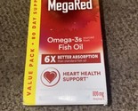 MegaRed Omega-3s Fish Oil 800mg 80 Softgels 6x Absorption Exp 06/2024 - £15.28 GBP