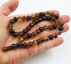 Amber Islamic Prayer beads Natural Amber Tesbih Misbaha  pressed - £96.80 GBP