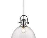 Golden Lighting 3118-L CH-SD Hines 1-Light Chrome and Seeded Glass Pendant - $134.54