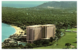 Vtg Kahala Hilton w Waialae Country Club Golf Course Hawaii Postcard 1968 - £7.73 GBP