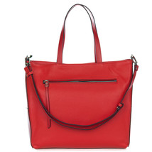 Gianni Chiarini Italian Made Red Pebbled Leather Carryall Tote Bag with ... - $371.25