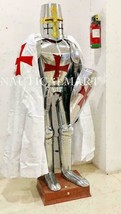 Medievale Indossabili Templar Knight Armatura Suit Fatto Da Polish Metallo - £746.14 GBP