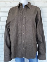 UNTUCKit Long Sleeve Button Up Shirt Brown 100% Cotton Men’s Size Large - £27.34 GBP